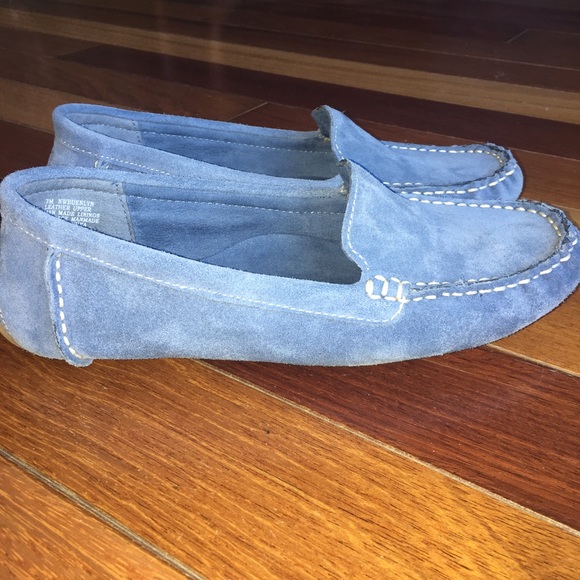 Nine West Blue Suede Loafers, Size 7 - Picture 3 of 7